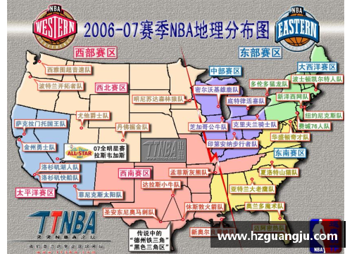 NBA球队分布地图及其区域影响分析